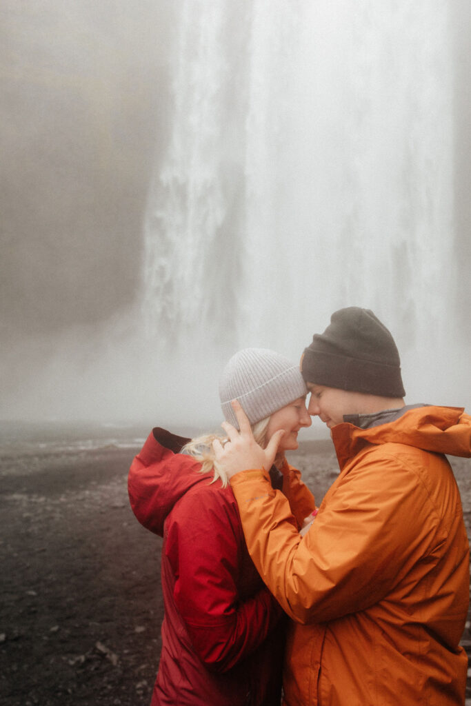 waterfall elopement in iceland